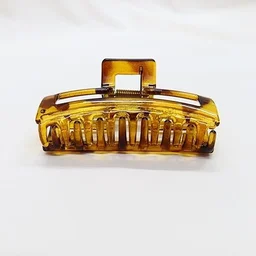 PALAK SAXENA Palak Saxena Hair Accessories Golden Plastic Hair Clutch for Women Medium Size Trendy Hair Clip Pack of 6 Hair Claw - 10 x 2 x 2.7 Centimeters