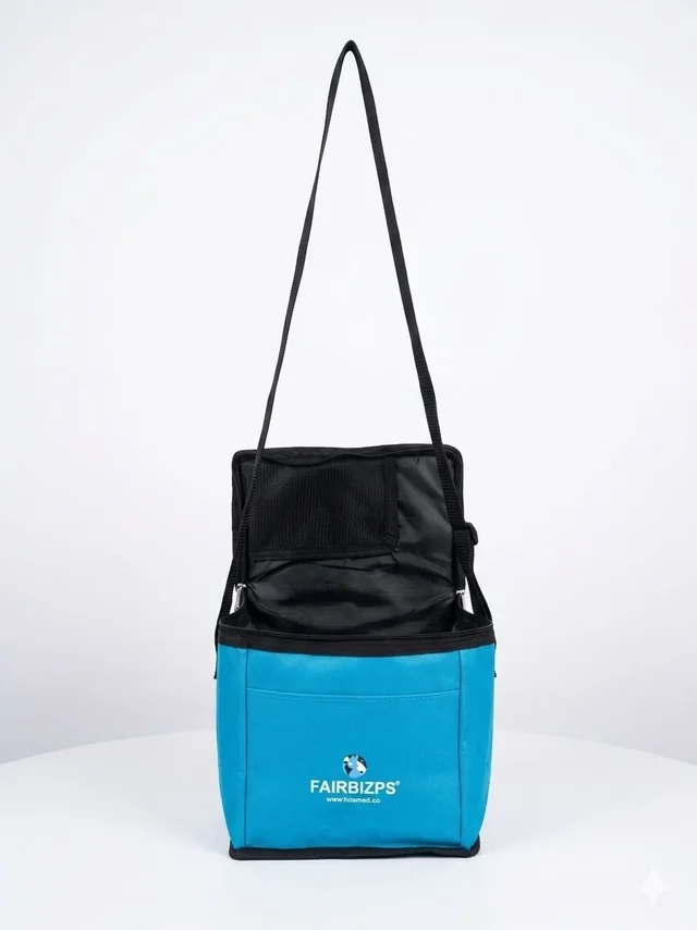 FAIRBIZPS 6 Can Insulated Cooler Bag with 2 Ice Gel Packs – Keeps Drinks Cold Up to 10 Hours | Compact Beverage Carrier for Travel, Picnic, Camping & Beach