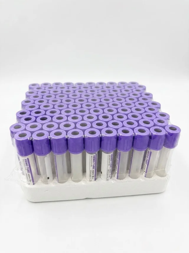 FAIRBIZPS Non Vacuum Blood Collection Tube With Clot Activator Purple Cap 4ml Sterile Serum Tubes Pack Of 100 For Lab Diagnostic Use - Levendor
