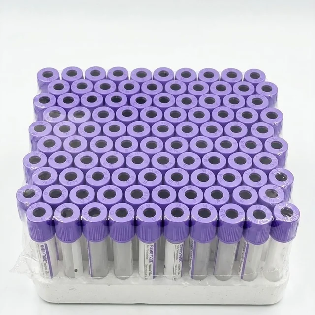 FAIRBIZPS Non Vacuum Blood Collection Tube With Clot Activator Purple Cap 4ml Sterile Serum Tubes Pack Of 100 For Lab Diagnostic Use - Levendor