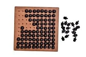 Peg Board Game Wooden in Braille for 3 Years and Above for The Blind Multicolored - Standard