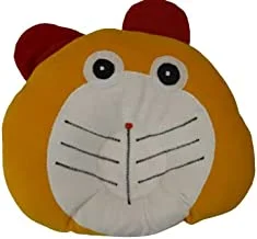 Fairbizps FAIRBIZPS Baby Pillow Cotton Cat Design Baby Pillow with Memory Foam for Comfort and Baby Safety (Orange and Red)