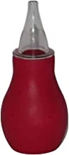 FAIRBIZPS Nasal Aspirator Nose cleaner Aspirator Nasal BPA Free Soft Silicone Nozzle Mucus Remover Nose Cleaner for Baby Safety (Red) - 2.25 INCH