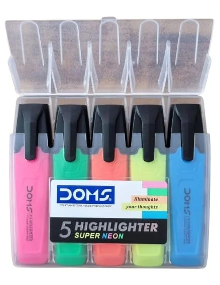 Doms Highlighter Assorted Set (5 Color)