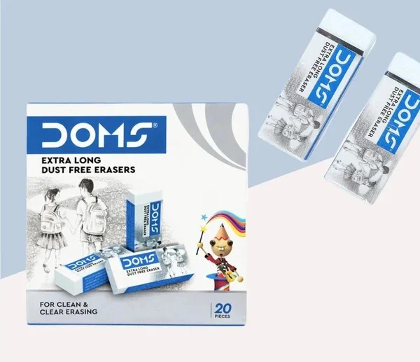 Doms Extra Long Eraser 5 MRP (20pc Pack)