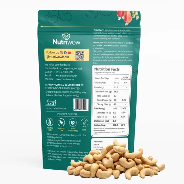 Nutriwow Premium Roasted & Salted Cashew, Almonds and Pistachios | 600g (200g each) - 600g, Roasted & Salted