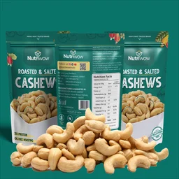 Nutriwow Premium Classic Roasted & Salted Cashew | Kaju | 400g (200g Pack of 2) - 400g