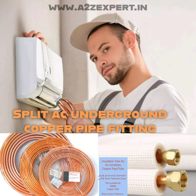 Split Ac Copper Pipe Fitting Price Per Feet - 1/2 1/4, Flush Orange