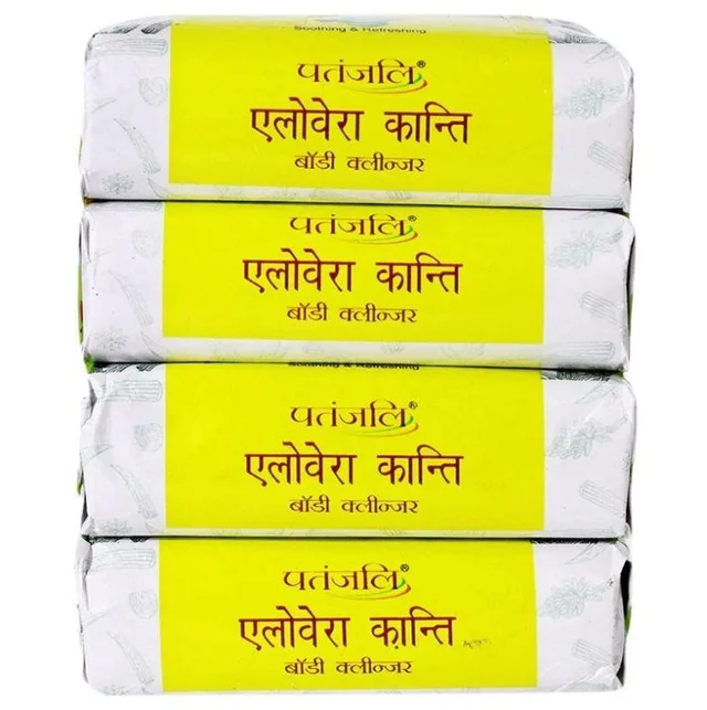 PATANJALI Aloe Vera Kanti Body Cleanser 150 g (Pack of 4)