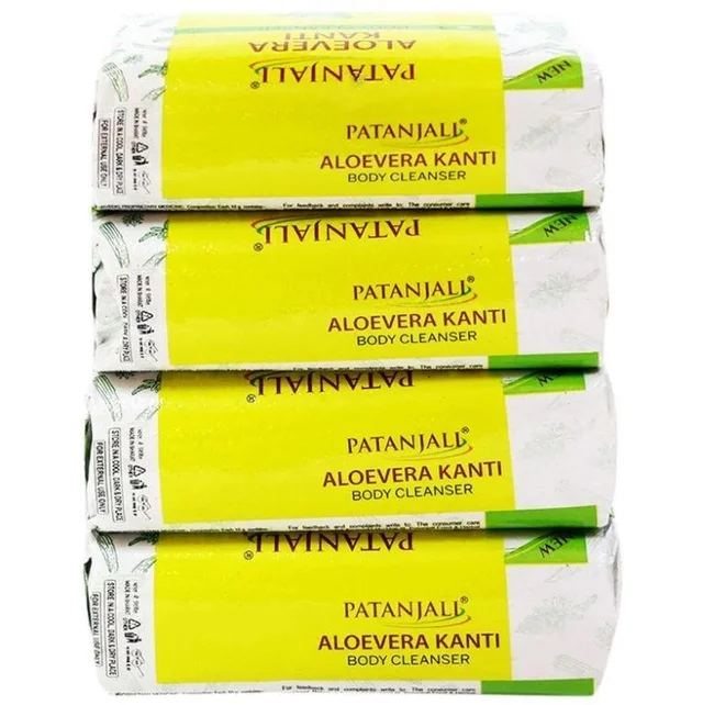 PATANJALI Aloe Vera Kanti Body Cleanser 150 g (Pack of 4)