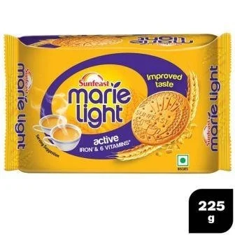 Sunfeast Marie Light Active, Marie Biscuits with Iron and 6 Vitamins, Tea-Time Biscuits Family Pack, 278g