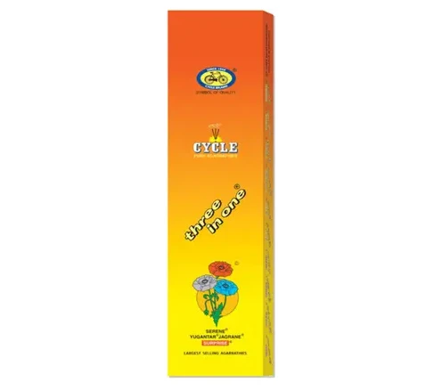 Cycle Three in One Agarbatti with 3 Signature Fragrance for Health, Wealth & Happiness Floral, Lily, Woody (44 g, Set of 1)