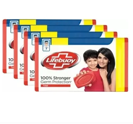 LIFEBUOY 100% Stronger Germ Protection (Combo Pack 4 + 1 Free, 100 g each)