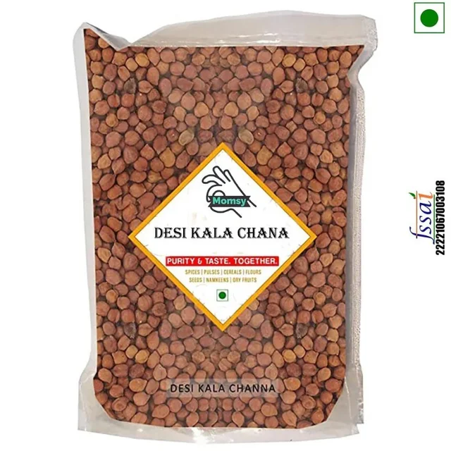 Momsy Premium Rich in Protein, Full of Taste, Hygienically Packed Kala Chana | Chickpeas (450gm)
