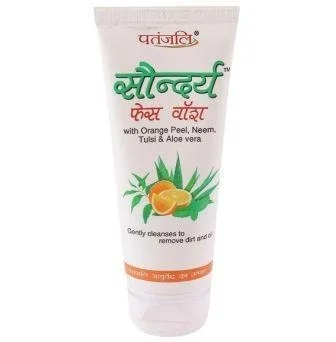 PATANJALI Saundarya Face Wash with Orange Peel, Neem, Tulsi & Aloe Vera 60 g