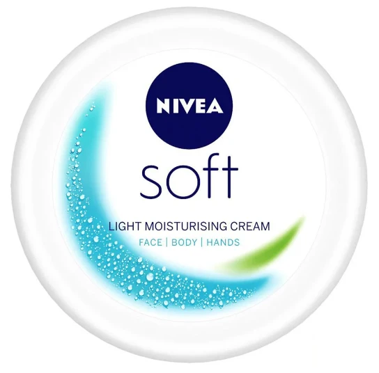 Nivea Soft Light Moisturiser Cream for Face, Hands & Body 100 ml