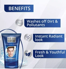Fair And Handsome Instant Radiance Face Wash - 100 Gm