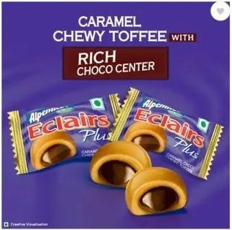Alpenliebe Eclairs Plus Chocolate, Caramel Toffee (425 g)