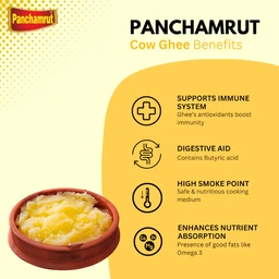 Panchamrut 1 Litre Desi Cow Ghee| Pure Ghee (Pack of 1)