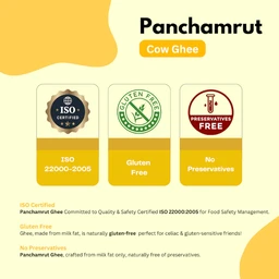 Panchamrut 1 Litre Desi Cow Ghee| Pure Ghee (Pack of 1)