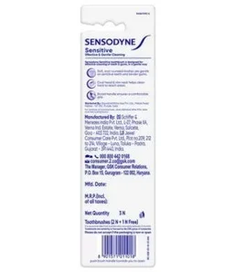 SENSODYNE Sensitive with soft rounded bristles Soft Toothbrush (Pack of 3)