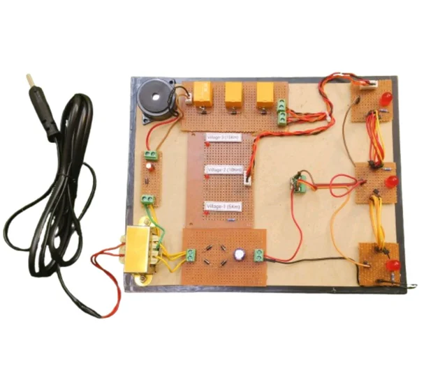Electric Fault Location Detector Without Arduino 