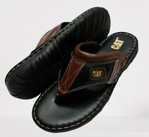 AmburLeather.in Ambur Leather Royale Sandals - 6, Black & Brownish Maroon