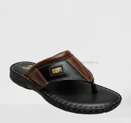 AmburLeather.in Ambur Leather Royale Sandals - 6, Black & Brownish Maroon