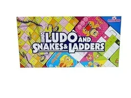 Ludo,Snakes & Ladders Mini Board Game for Kids – Colourful Indoor Family Game