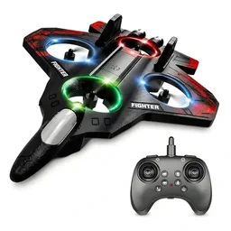 Remote Control Fighter Jet RC Airplane | 360° Flip & Stunt Plane | LED Lights |