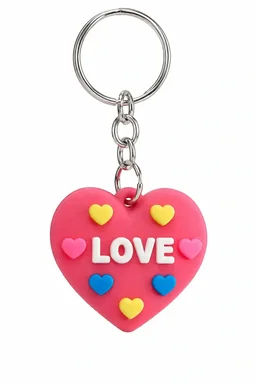 Cute LOVE💕 Heart Keychain – Colorful Heart Pendant Keychain