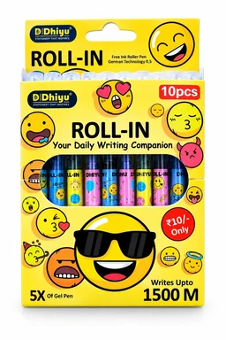 Dhiyu ROLL-IN Free Ink Roller Pen – 0.5mm