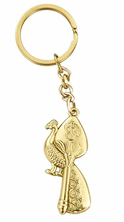 Elegant Gold Vel Keychain – Ornate Traditional Design