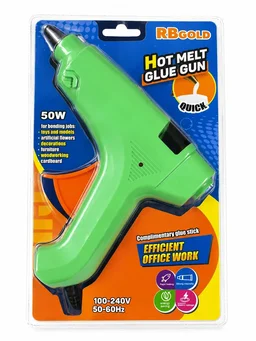 RBGOLD 50W Hot Melt Glue Gun with 2 Pcs Glue Sticks
