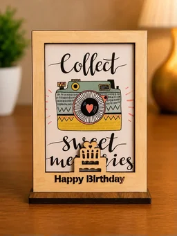 Wooden Happy Birthday Photo Frame Gift