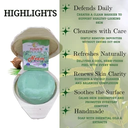 Tunas Neem Soap | Anti Bacterial Care | Purifies Pores |