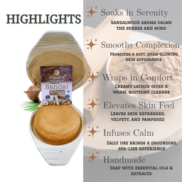 Tunas Sandal Soap | Brightens Skin | Smooth Texture |