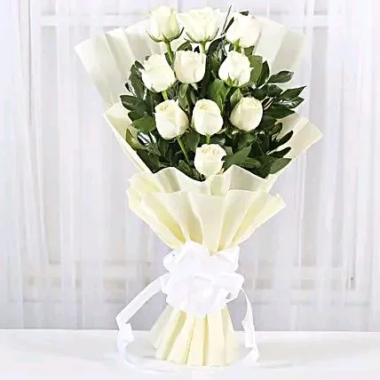 White Roses Bunch
