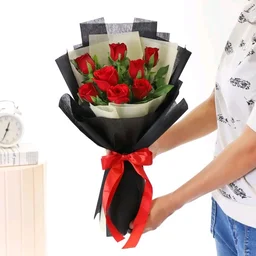 Red Bouquet Black