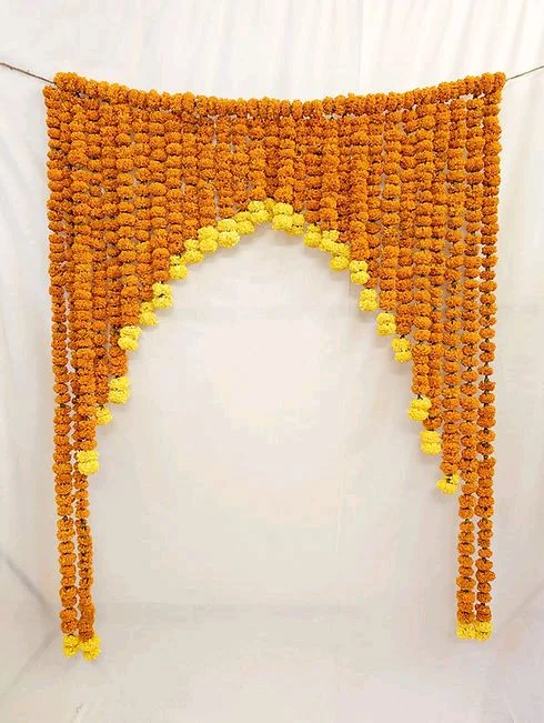 Orange Marigold Toran - 5 Feet