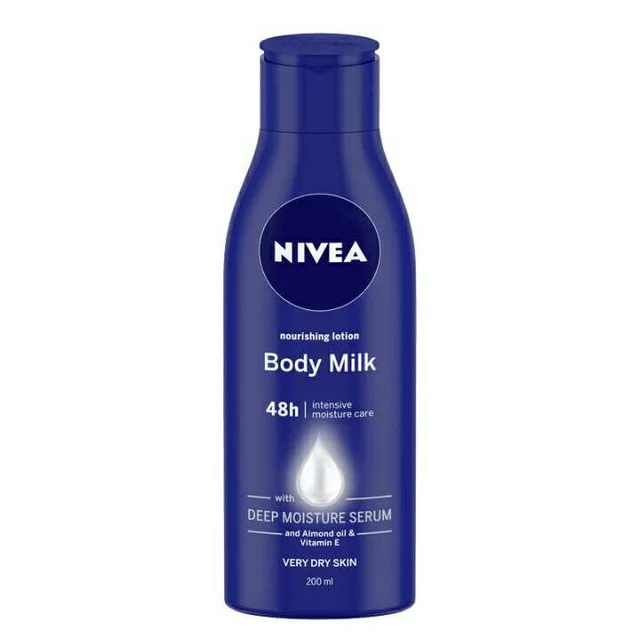NIVEA Body Lotion for Very Dry Skin, Nourishing Body Milk with 2x Almond Oil, For Men & Women, 200ml