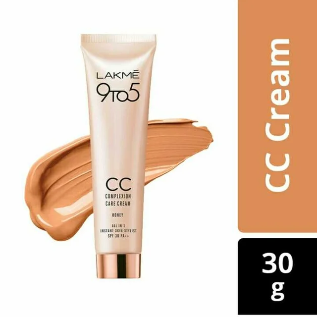 Lakme 9 To 5 Complexion Care Face CC Cream SPF 30 PA++ - Honey Lakme 9 To 5 Complexion Care Face CC Cream SPF 30 PA++ - HONEY(2) (30g)