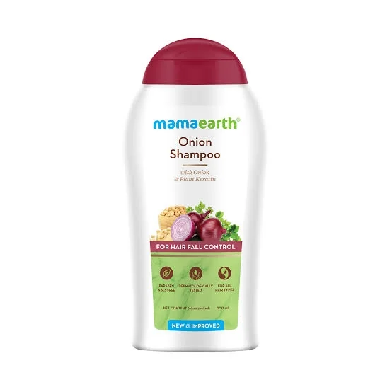 Mamaearth Onion Hair Fall Shampoo for Hair Growth & Hair Fall Control, with Onion Oil & Plant Keratin 200ml