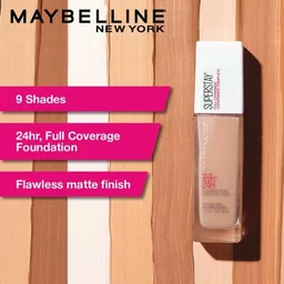 Maybelline New York Super Stay 24H Full Coverage Liquid Foundation, Warm Nude 128, 30ml