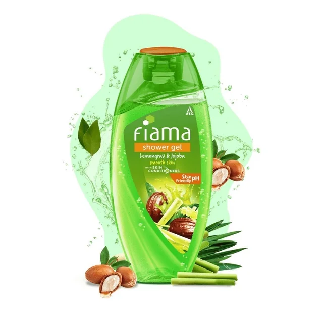 Fiama Shower Gel Lemongrass & Jojoba Body Wash with Skin Conditioners for Smooth Skin, 250 ml bottle