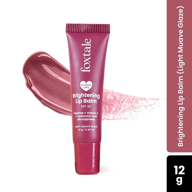 Foxtale Brightening Lip Balm With Peptides, Vitamin C & Hyaluronic Acid - Light Mauve Glaze
(12g)