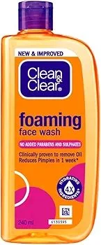 Clean&Clear Foaming Facewash for Oily Skin, Brown, 240ml