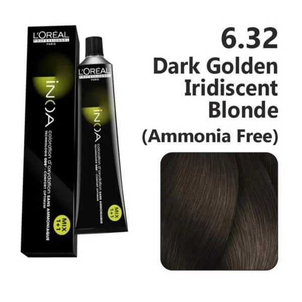 Loreal professional Inoa Hair Color 60G {6.32 Dark Golden Iridiscent Blonde}