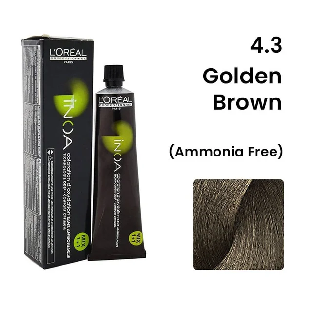 Loreal Professional Inoa Hair Color 60G {4.3 Golden Brown}