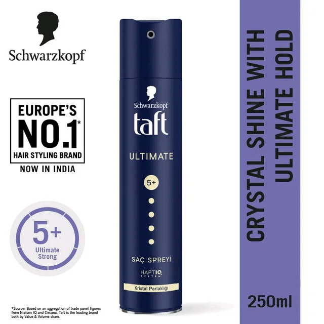 Schwarzkopf TAFT Ultimate Hair Spray Shine Hold 5+,250ml 